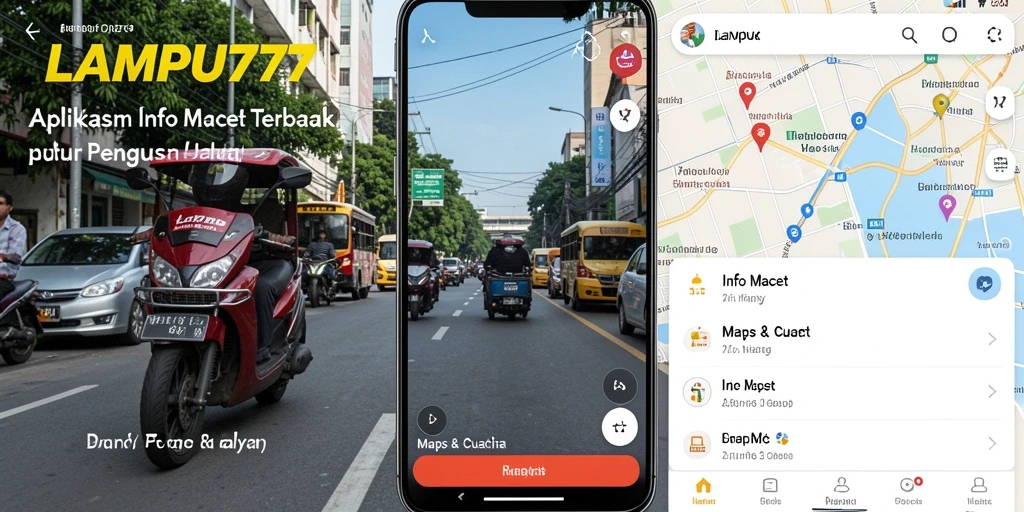 Screenshot utama LAMPU777 menunjukkan peta kemacetan yang informatif.