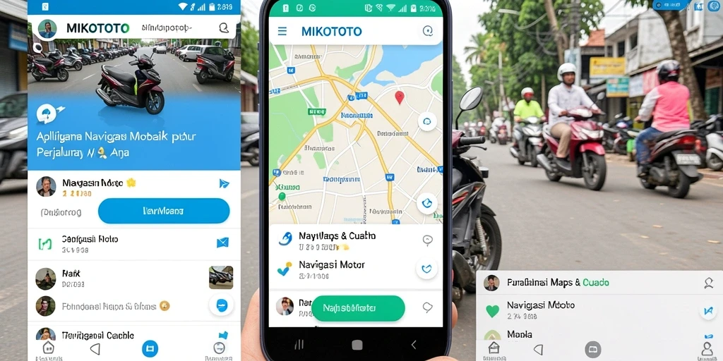 Tampilan utama aplikasi MIKOTOTO yang menampilkan navigasi motor.