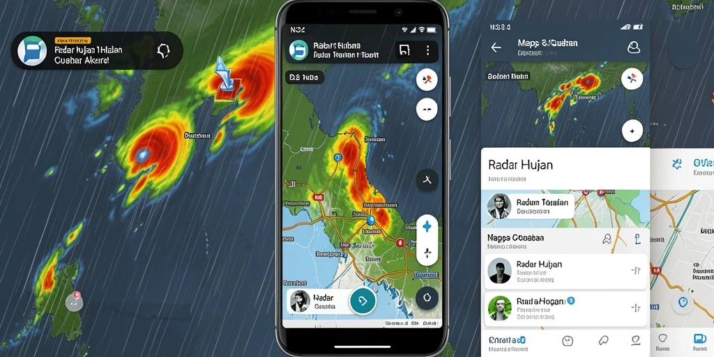 Tampilan antarmuka N32 dengan fungsi Radar Hujan yang lengkap.